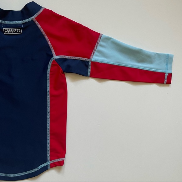 ToobyDoo Kids Unisex Long-sleeve Mondrian Rashguard - Size 1-2 - Picture 8 of 13